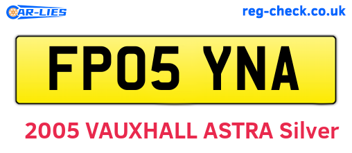 FP05YNA are the vehicle registration plates.