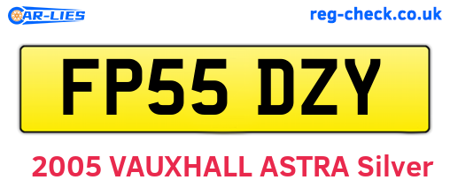 FP55DZY are the vehicle registration plates.