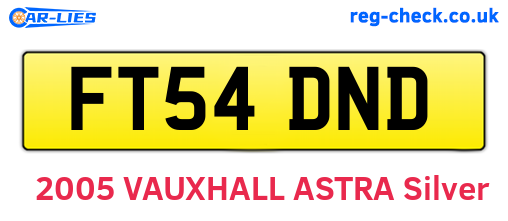 FT54DND are the vehicle registration plates.