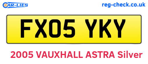 FX05YKY are the vehicle registration plates.