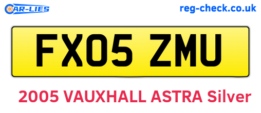 FX05ZMU are the vehicle registration plates.