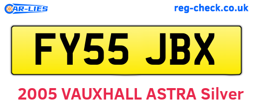 FY55JBX are the vehicle registration plates.