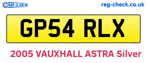 GP54RLX are the vehicle registration plates.