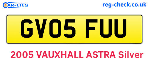 GV05FUU are the vehicle registration plates.