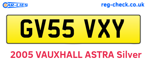 GV55VXY are the vehicle registration plates.