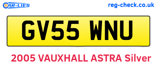 GV55WNU are the vehicle registration plates.