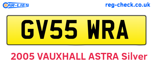 GV55WRA are the vehicle registration plates.
