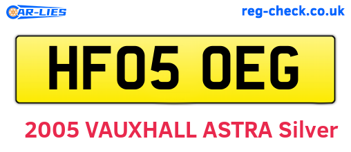 HF05OEG are the vehicle registration plates.