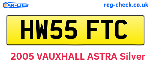 HW55FTC are the vehicle registration plates.