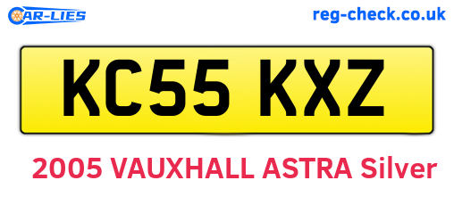 KC55KXZ are the vehicle registration plates.