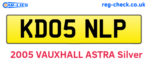 KD05NLP are the vehicle registration plates.