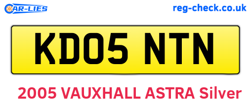 KD05NTN are the vehicle registration plates.