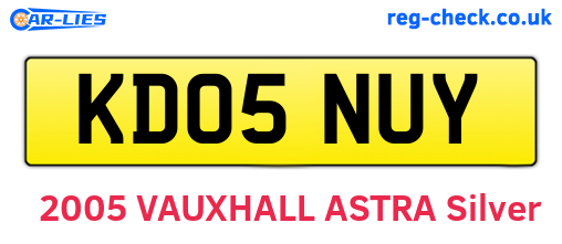 KD05NUY are the vehicle registration plates.