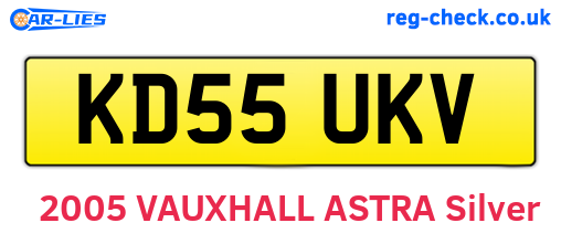 KD55UKV are the vehicle registration plates.