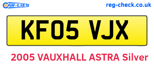 KF05VJX are the vehicle registration plates.