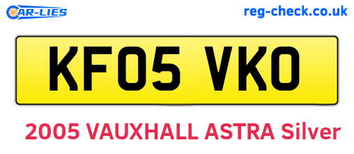 KF05VKO are the vehicle registration plates.