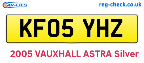 KF05YHZ are the vehicle registration plates.