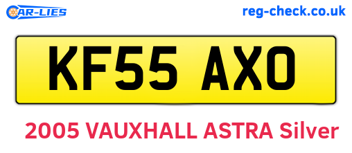 KF55AXO are the vehicle registration plates.