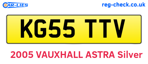 KG55TTV are the vehicle registration plates.