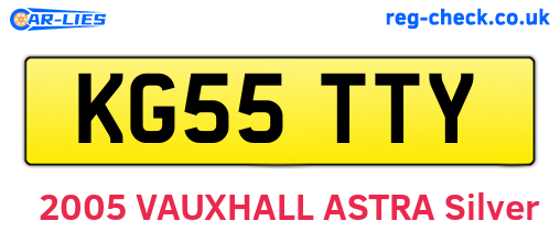 KG55TTY are the vehicle registration plates.
