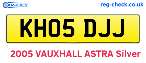 KH05DJJ are the vehicle registration plates.