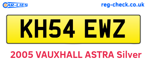 KH54EWZ are the vehicle registration plates.