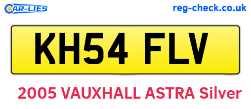 KH54FLV are the vehicle registration plates.