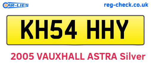 KH54HHY are the vehicle registration plates.