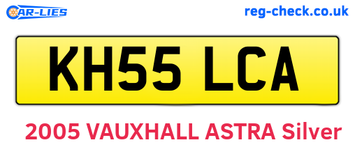 KH55LCA are the vehicle registration plates.