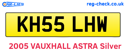 KH55LHW are the vehicle registration plates.