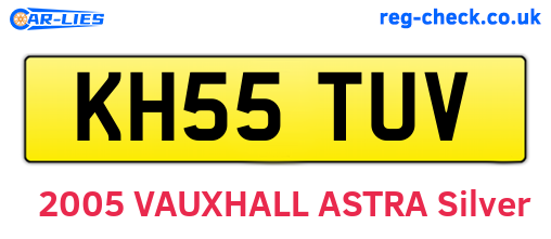 KH55TUV are the vehicle registration plates.