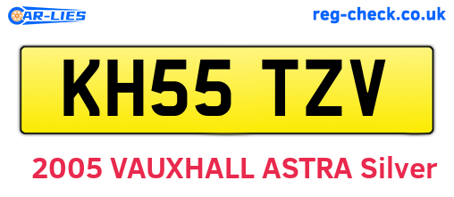 KH55TZV are the vehicle registration plates.