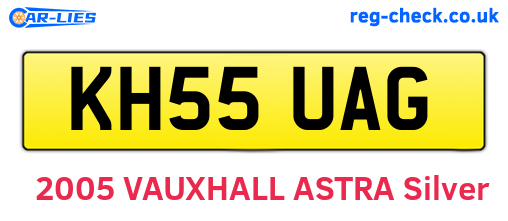 KH55UAG are the vehicle registration plates.