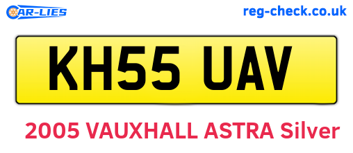KH55UAV are the vehicle registration plates.