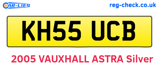 KH55UCB are the vehicle registration plates.