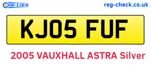 KJ05FUF are the vehicle registration plates.