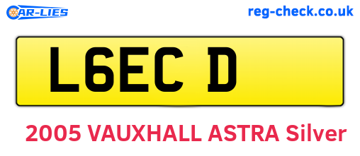 L6ECD are the vehicle registration plates.