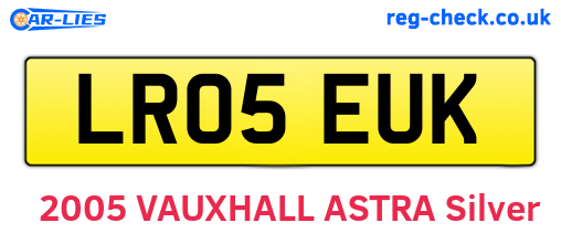 LR05EUK are the vehicle registration plates.