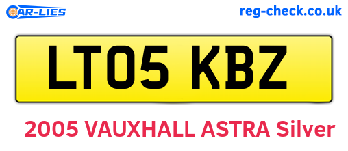 LT05KBZ are the vehicle registration plates.