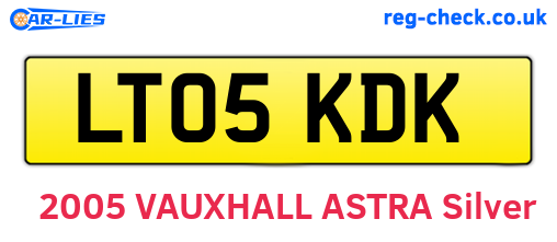 LT05KDK are the vehicle registration plates.