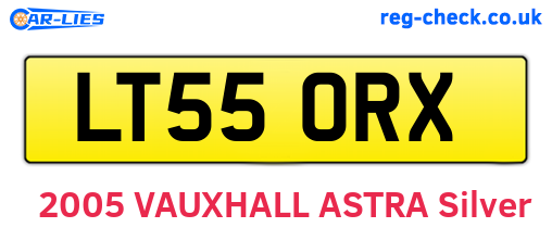 LT55ORX are the vehicle registration plates.