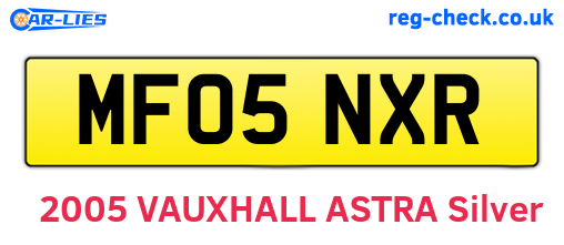 MF05NXR are the vehicle registration plates.