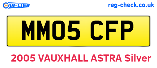 MM05CFP are the vehicle registration plates.