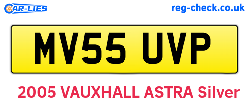MV55UVP are the vehicle registration plates.
