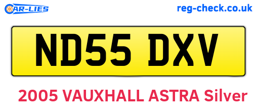 ND55DXV are the vehicle registration plates.