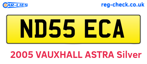 ND55ECA are the vehicle registration plates.