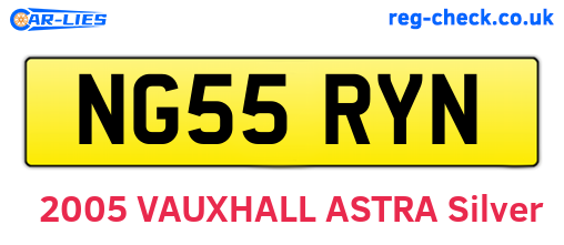 NG55RYN are the vehicle registration plates.