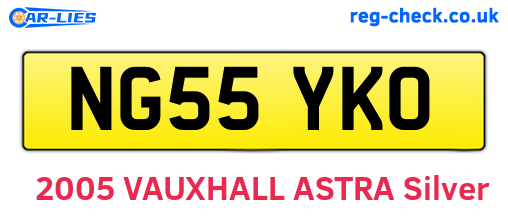 NG55YKO are the vehicle registration plates.
