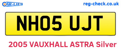 NH05UJT are the vehicle registration plates.