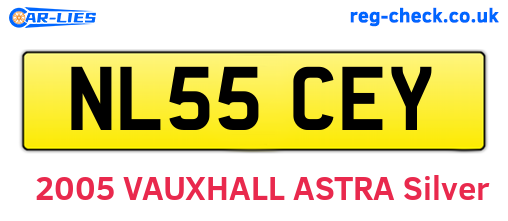 NL55CEY are the vehicle registration plates.
